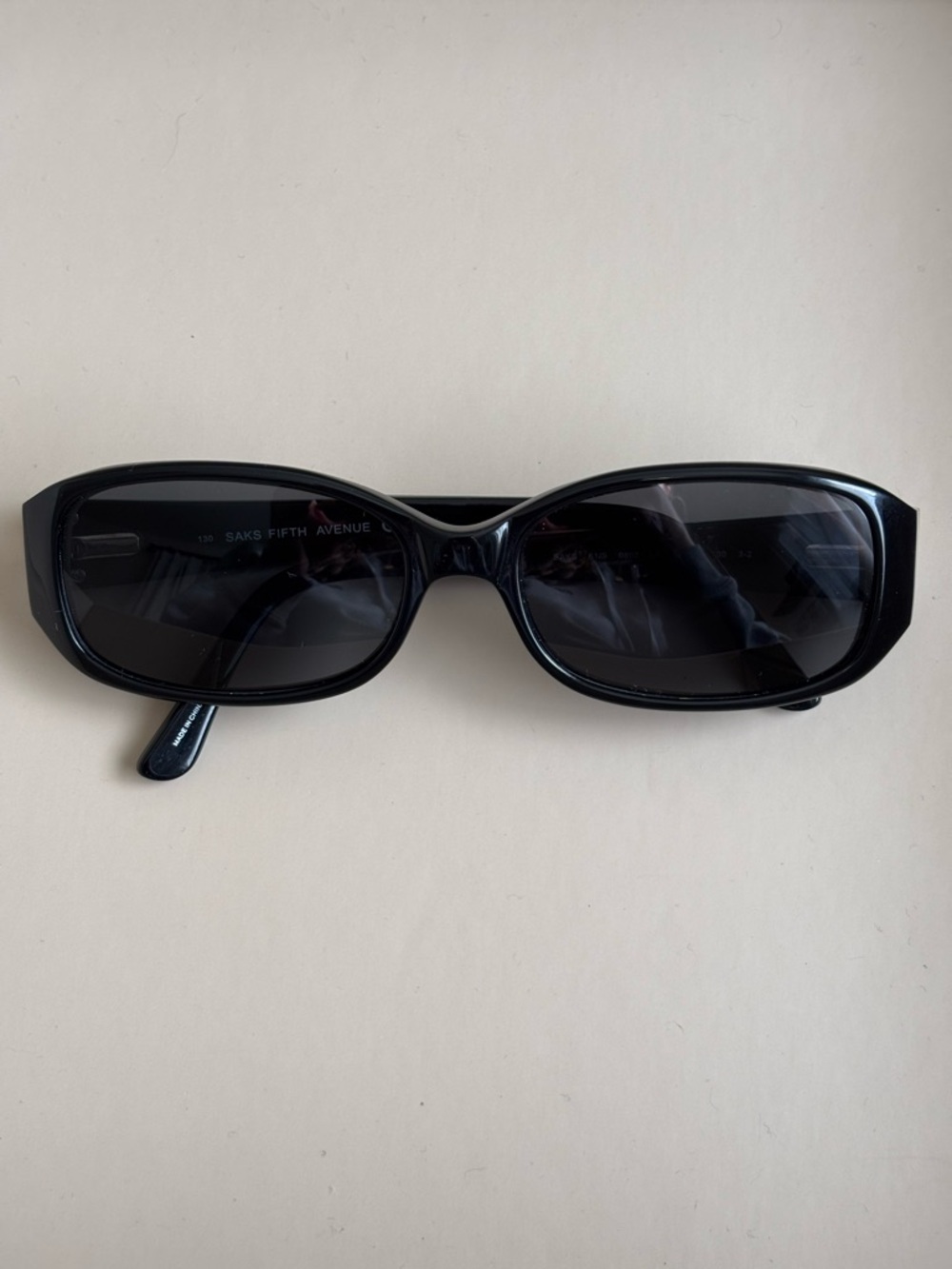 Saks Fifth Avenue Black Rectangular Eyeglasses Frame